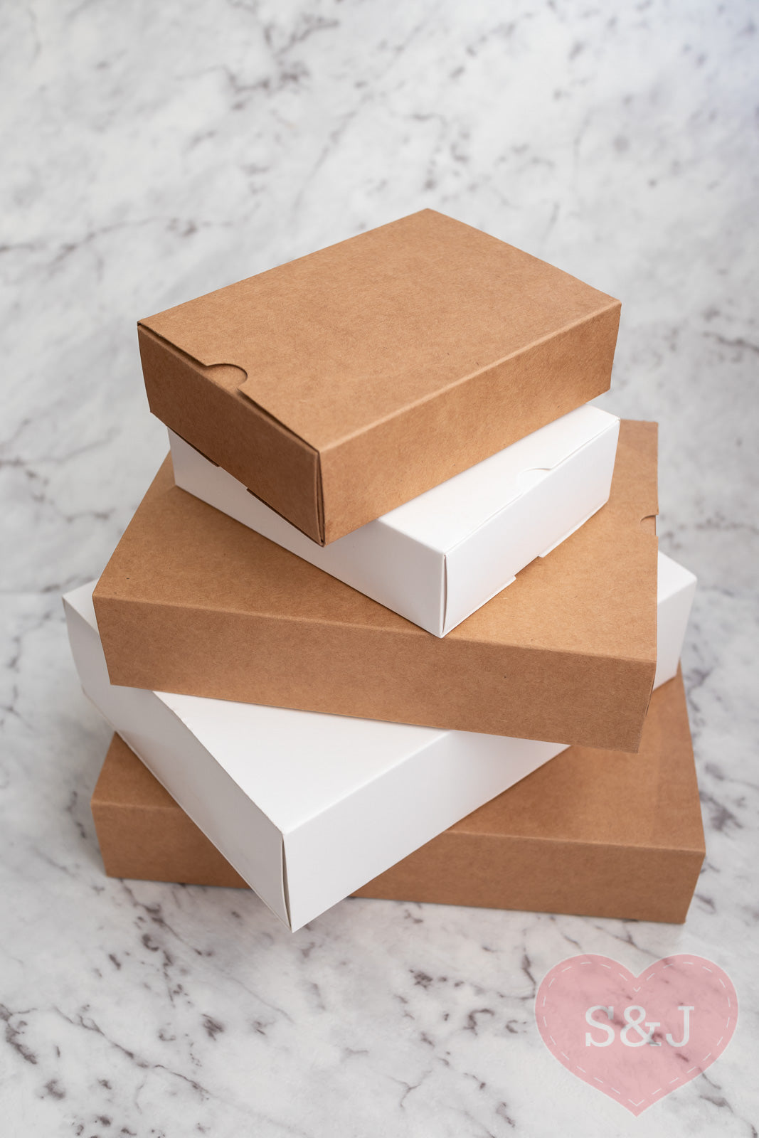 Sleeve Box - White/Brown/Black - Pack of 50