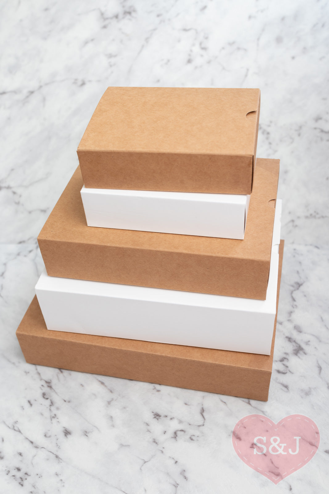 Sleeve Box - White/Brown/Black - Pack of 50