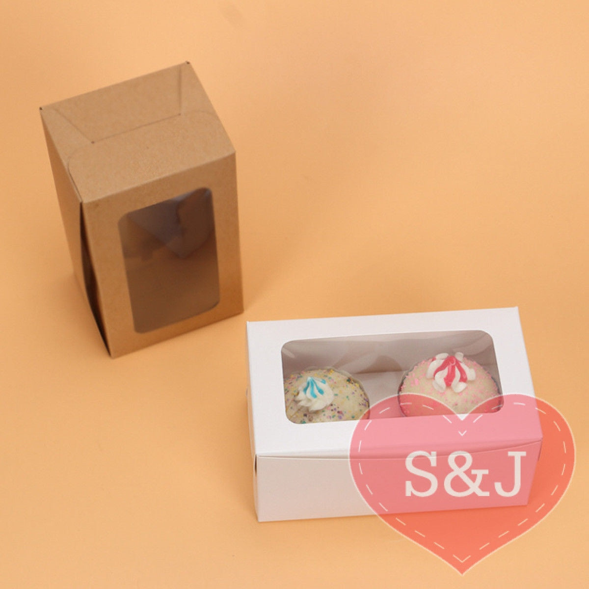 White Cupcake Holder Box - 1/2/4/6/12 Holes - Pack of 50