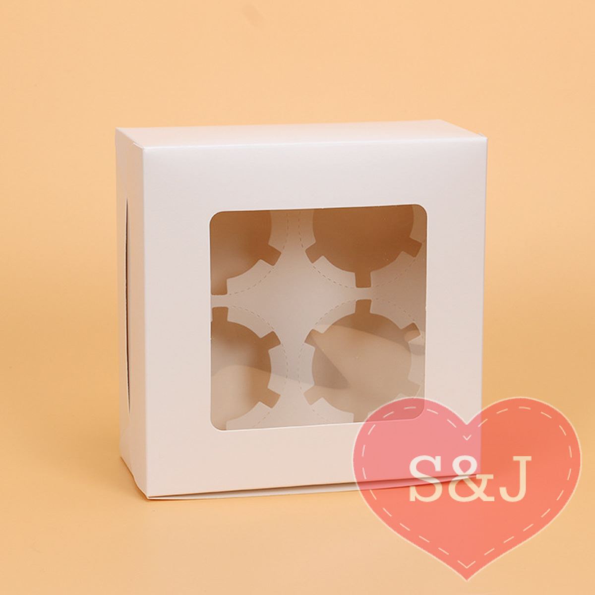 White Cupcake Holder Box - 1/2/4/6/12 Holes - Pack of 50