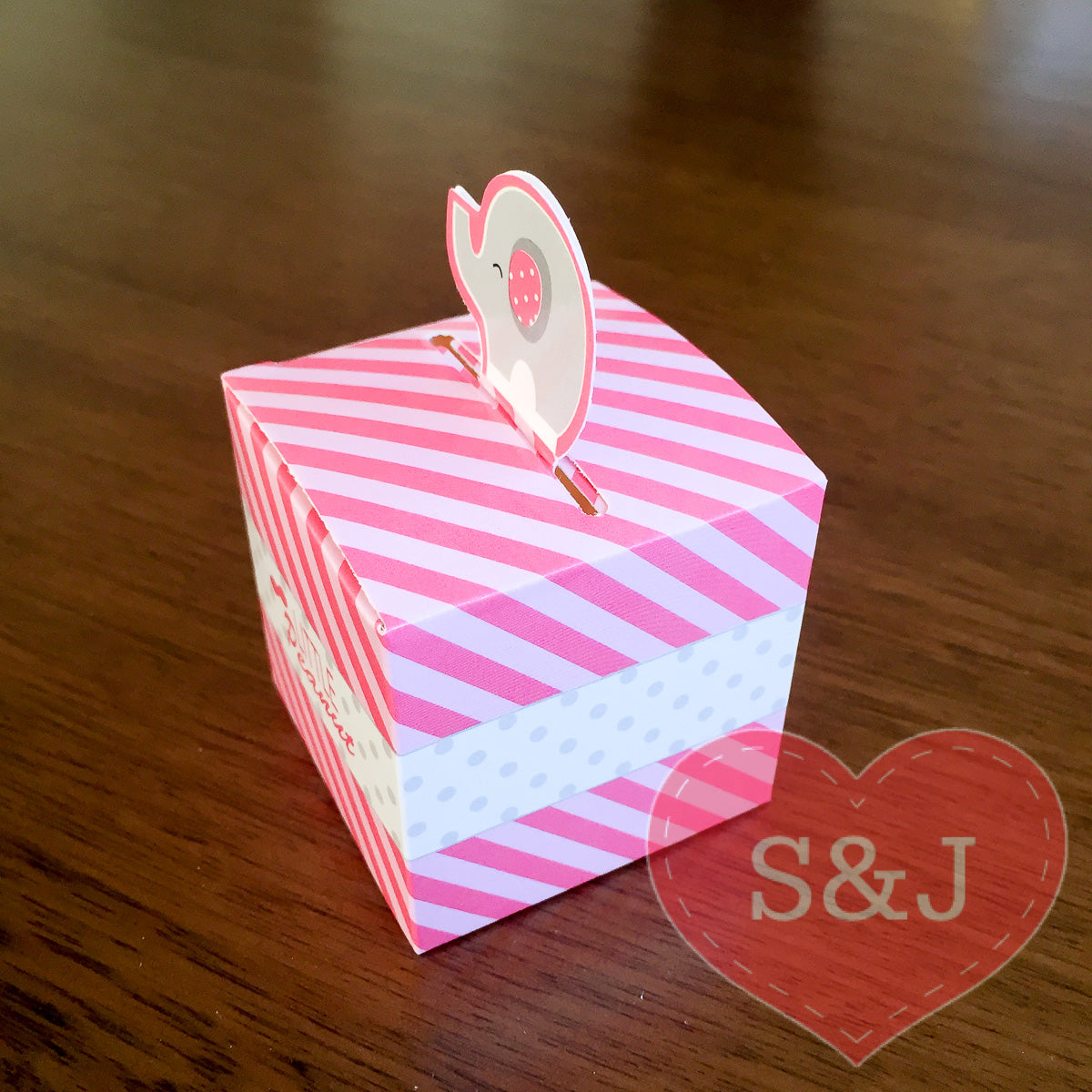 Baby Elephant Favour Box - Pack of 10