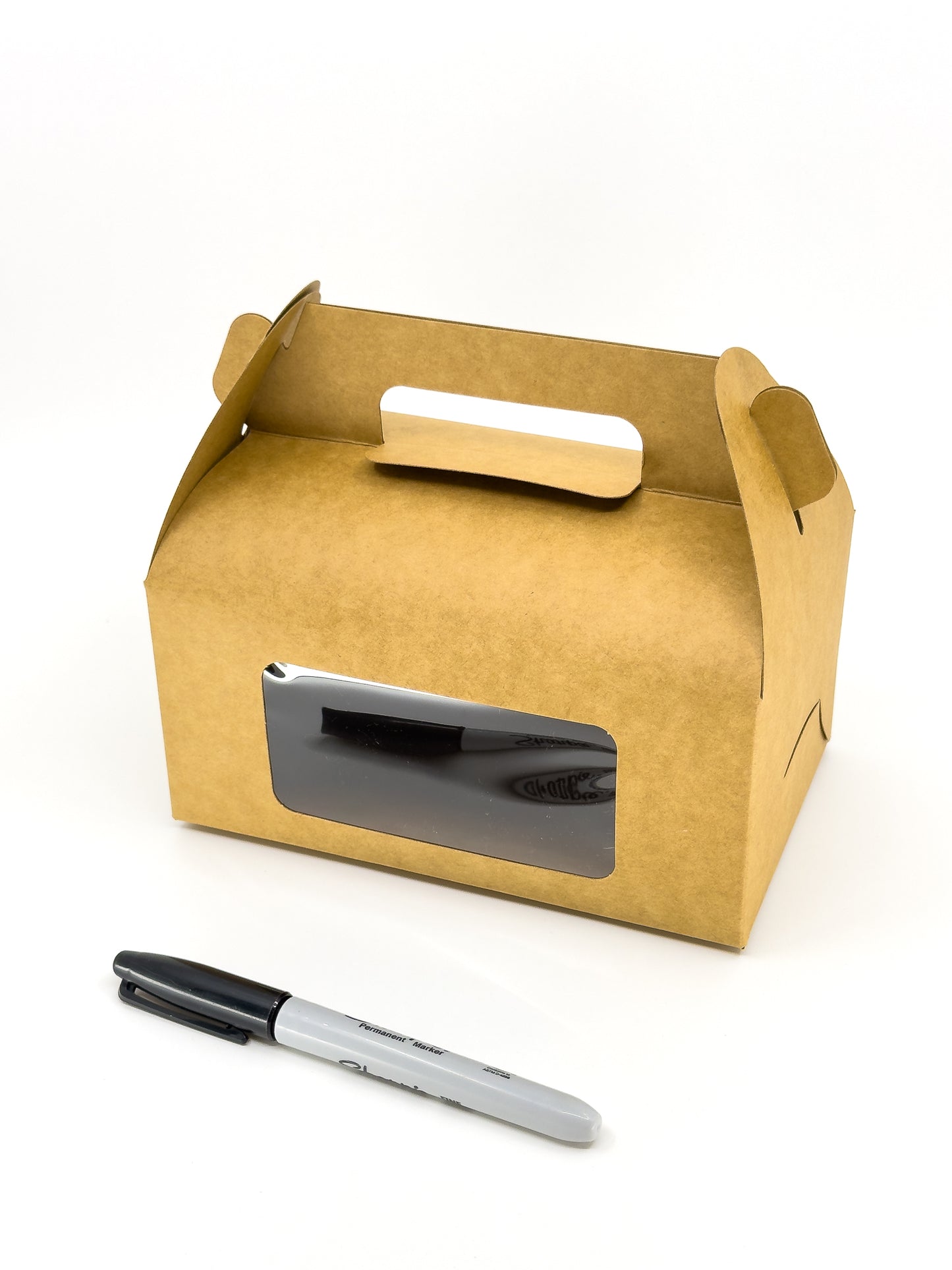 Gable Kraft Box - White Brown - Pack of 20