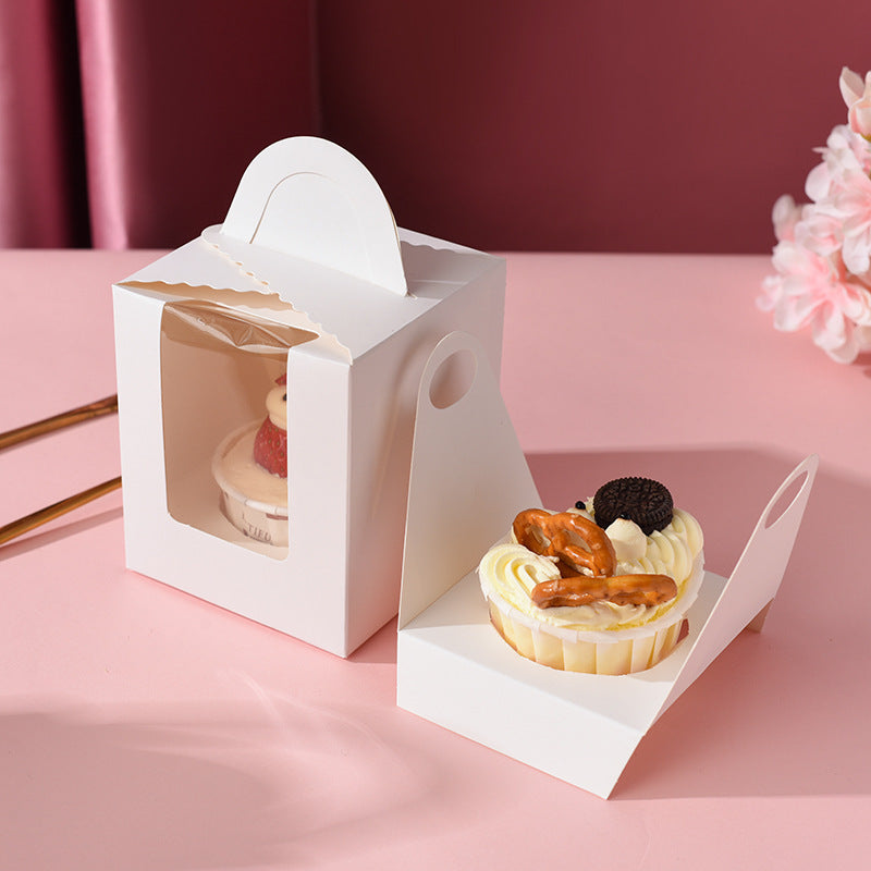 Cupcake Box /w Insert - Pack of 10 - Multi Colours