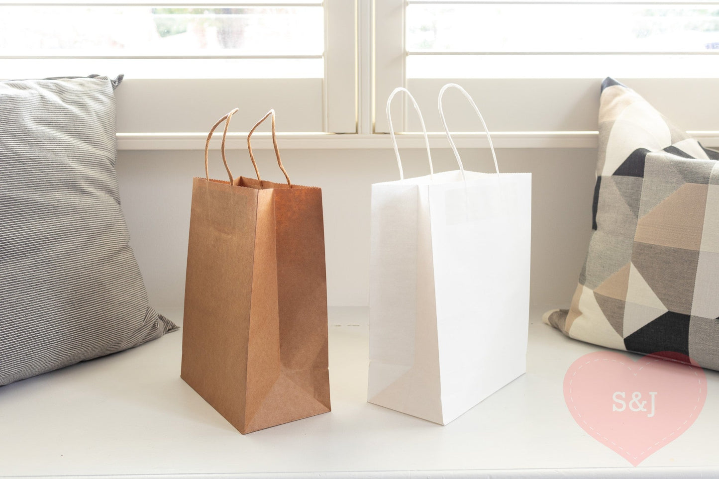 Kraft Paper Bags - White/Brown/Black - 10pk