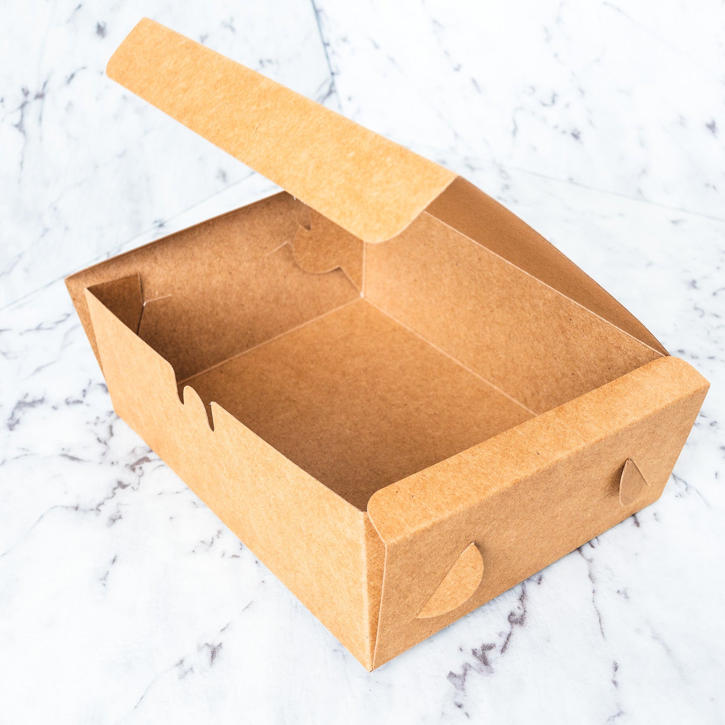 Cardboard Food Container Box - Pack of 50 - 3 Sizes