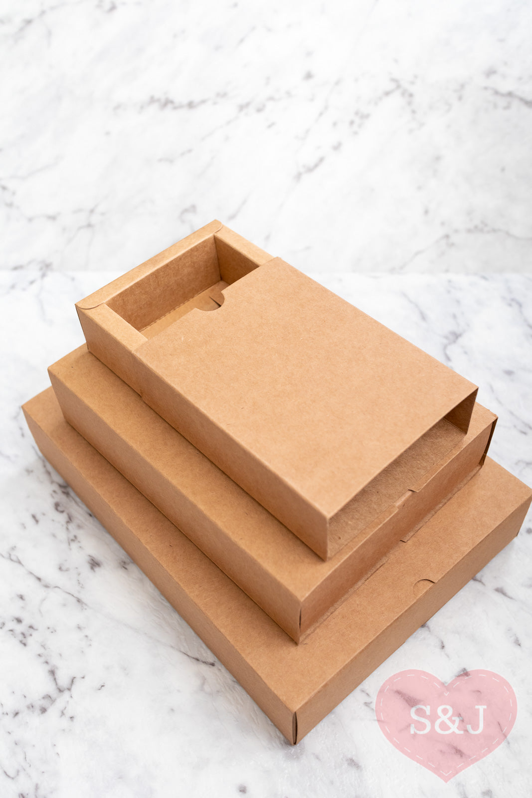 Sleeve Box - White/Brown/Black - Pack of 10