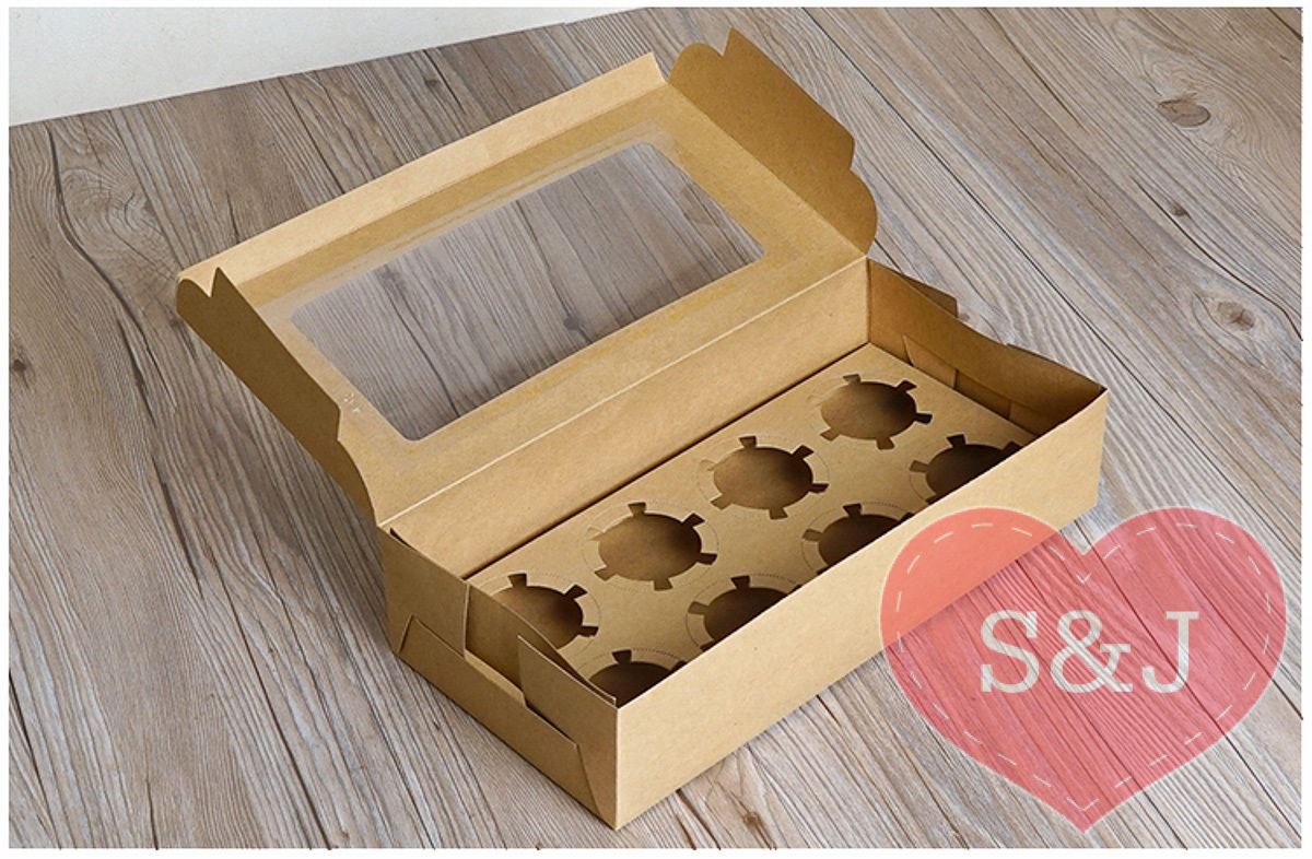 Cupcake Boxes - 1/2/4/6/12 Holes - Pack of 10