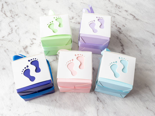 Baby Shower Gift Box - Pink/Blue/Green/Purple - Pack of 10