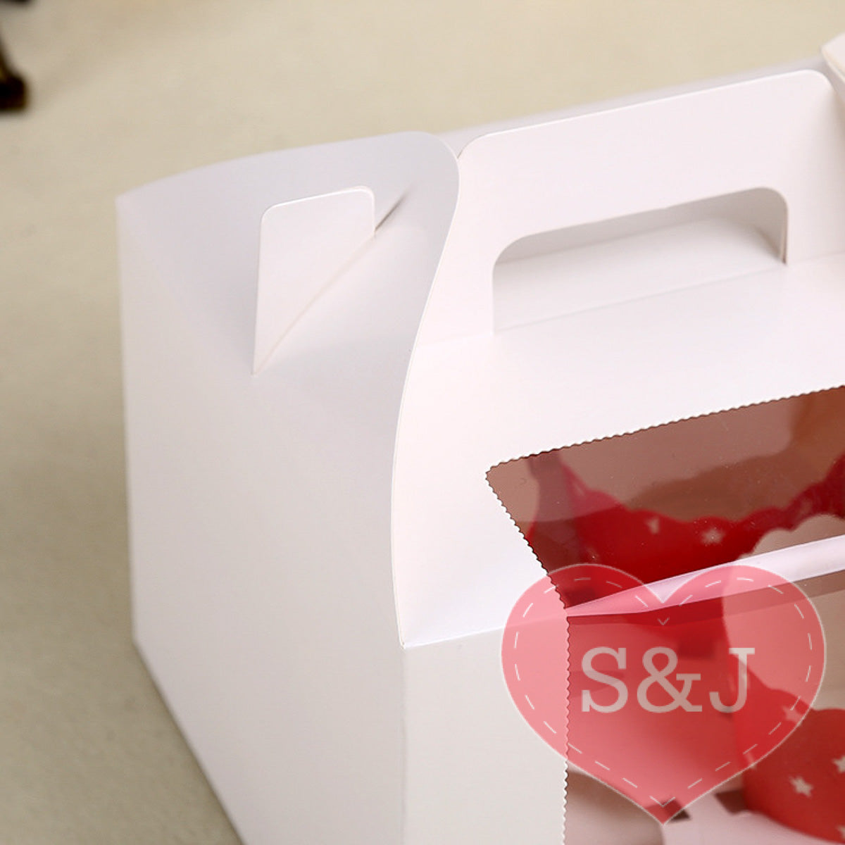 1/2/4/6 Holders Cupcake Box - White/Brown - Pack of 10