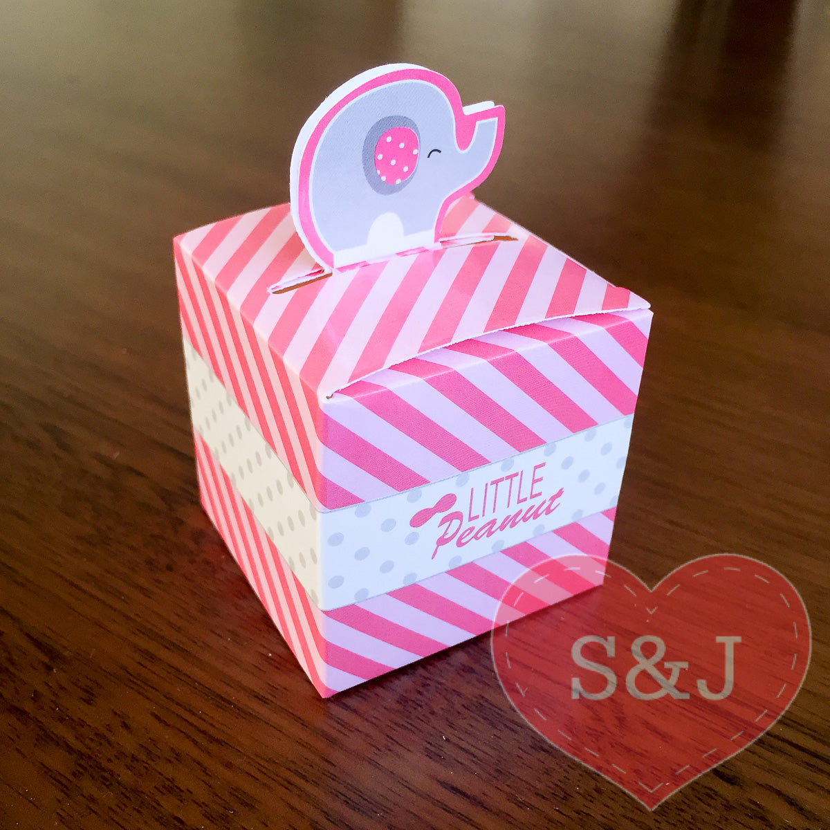 Baby Elephant Favour Box - Pack of 10
