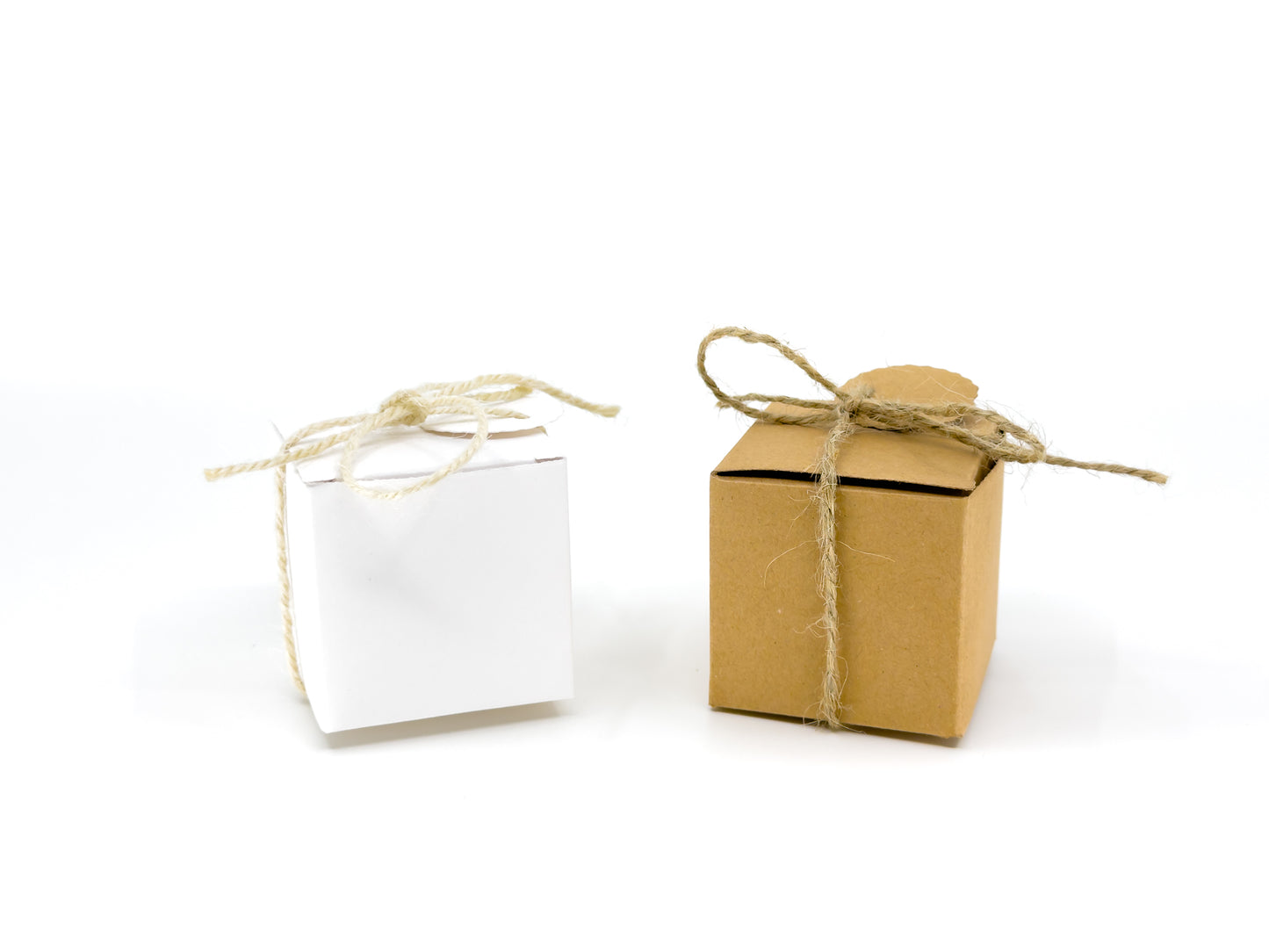 Kraft Box with Twine - 5x5x5cm - Set of 50