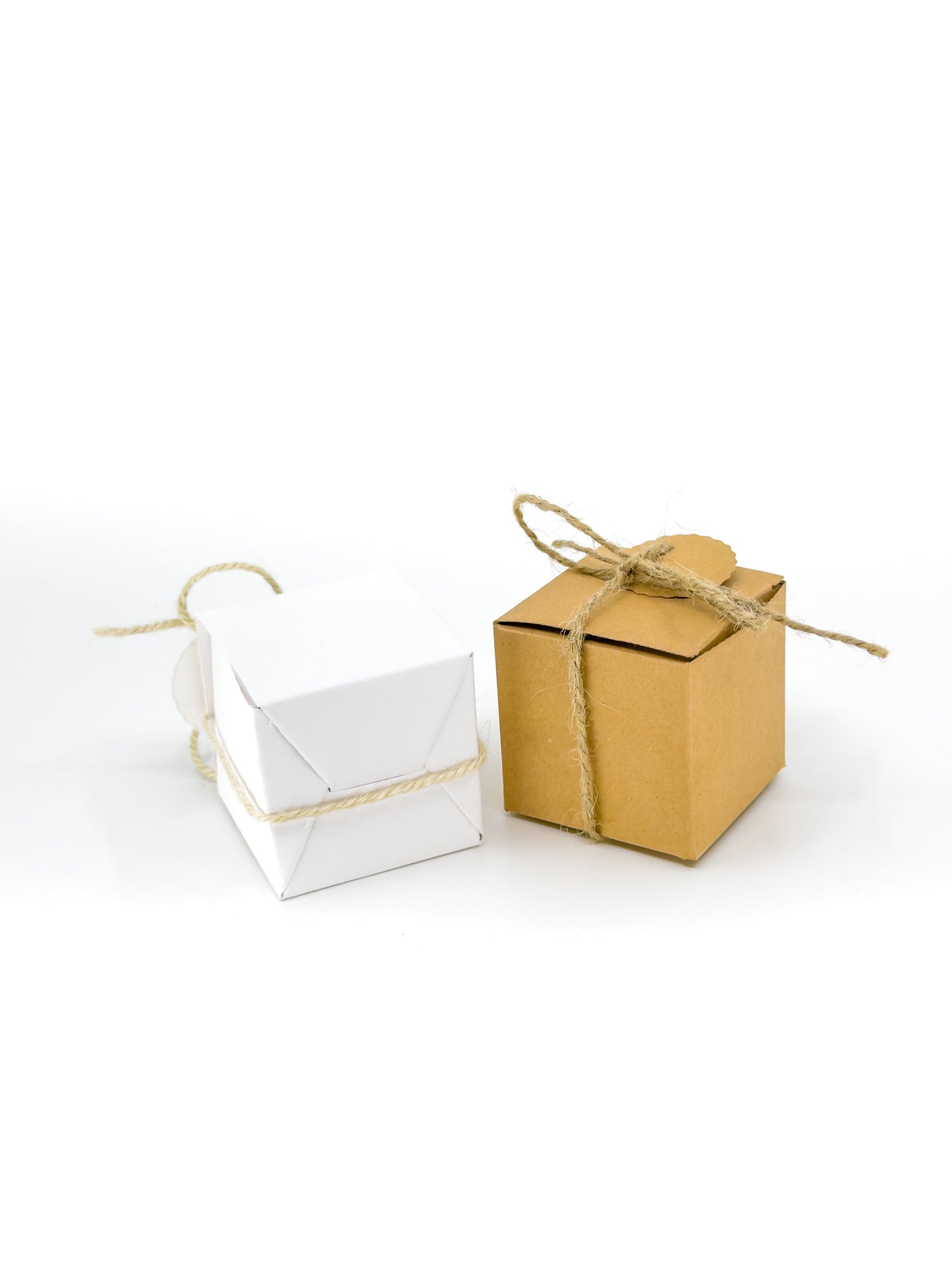 Kraft Box with Twine - 5x5x5cm - Set of 50