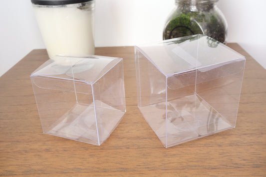 Clear PVC Box - Pack of 10 - Multi Size
