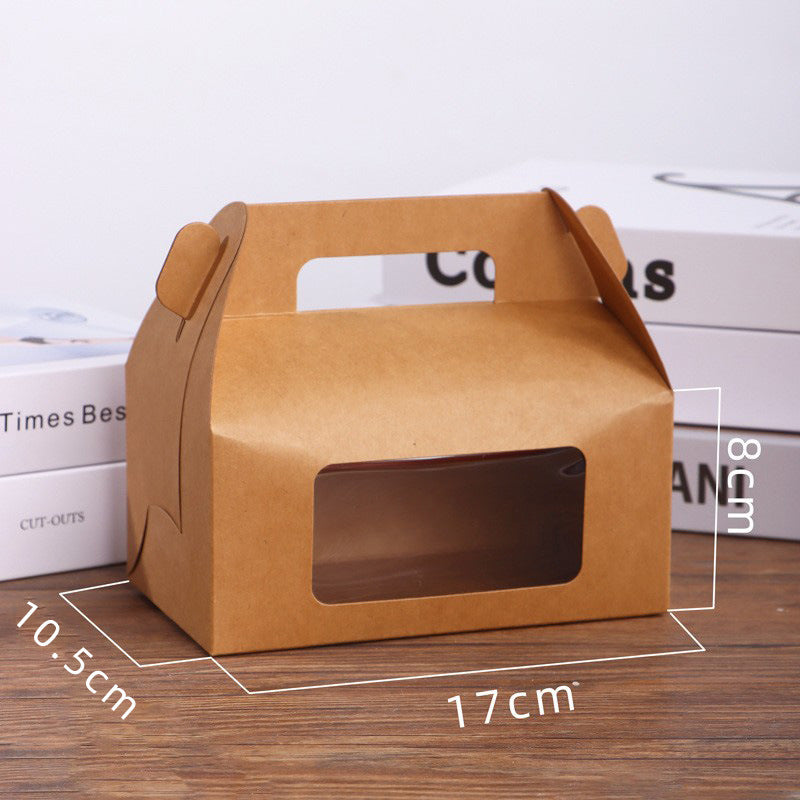 Gable Kraft Box - White Brown - Pack of 20