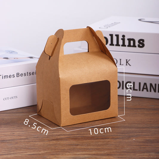 Gable Kraft Box - White Brown - Pack of 20