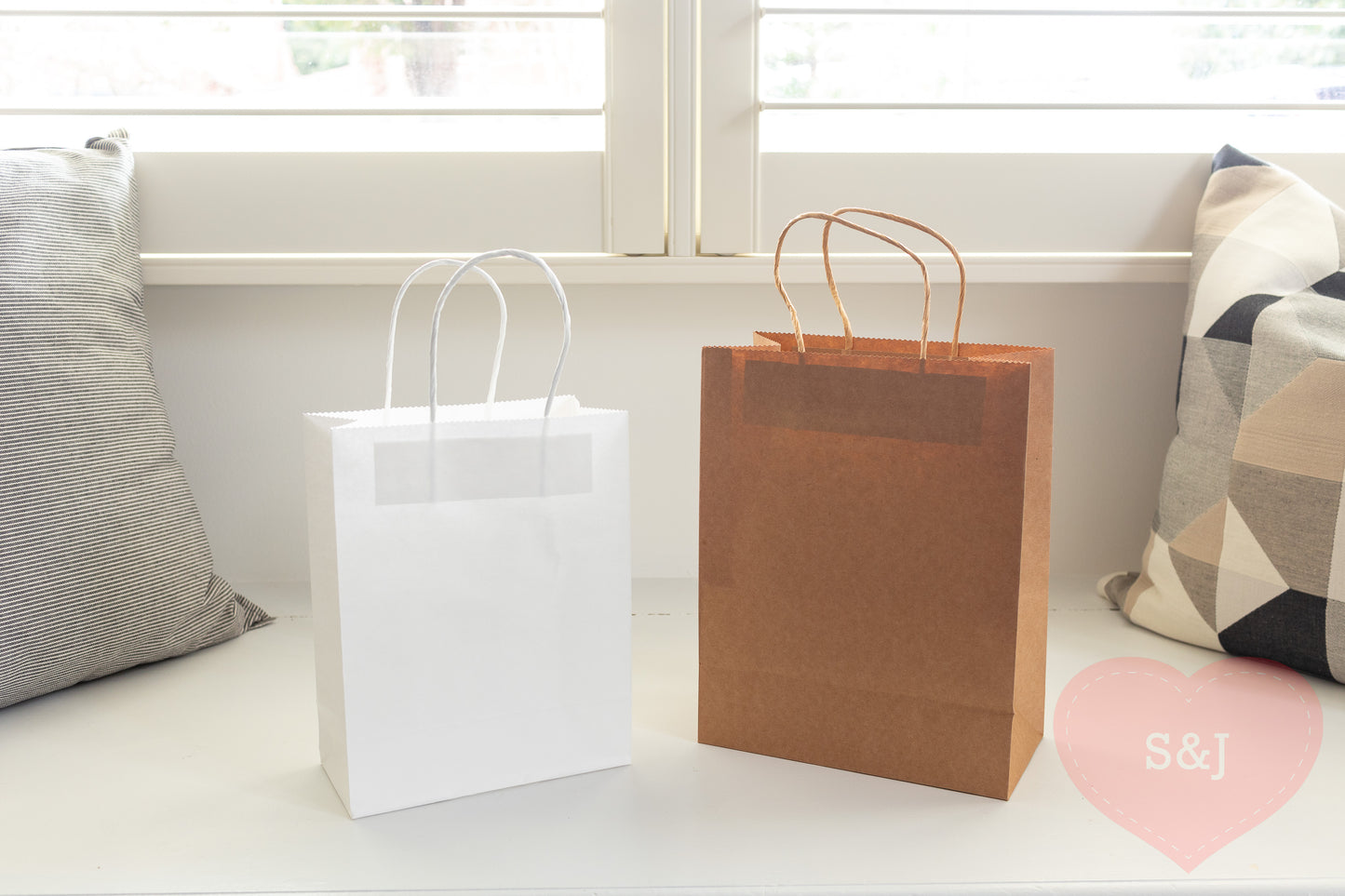 Paper Bags - White/Brown/Black - Pack of 50