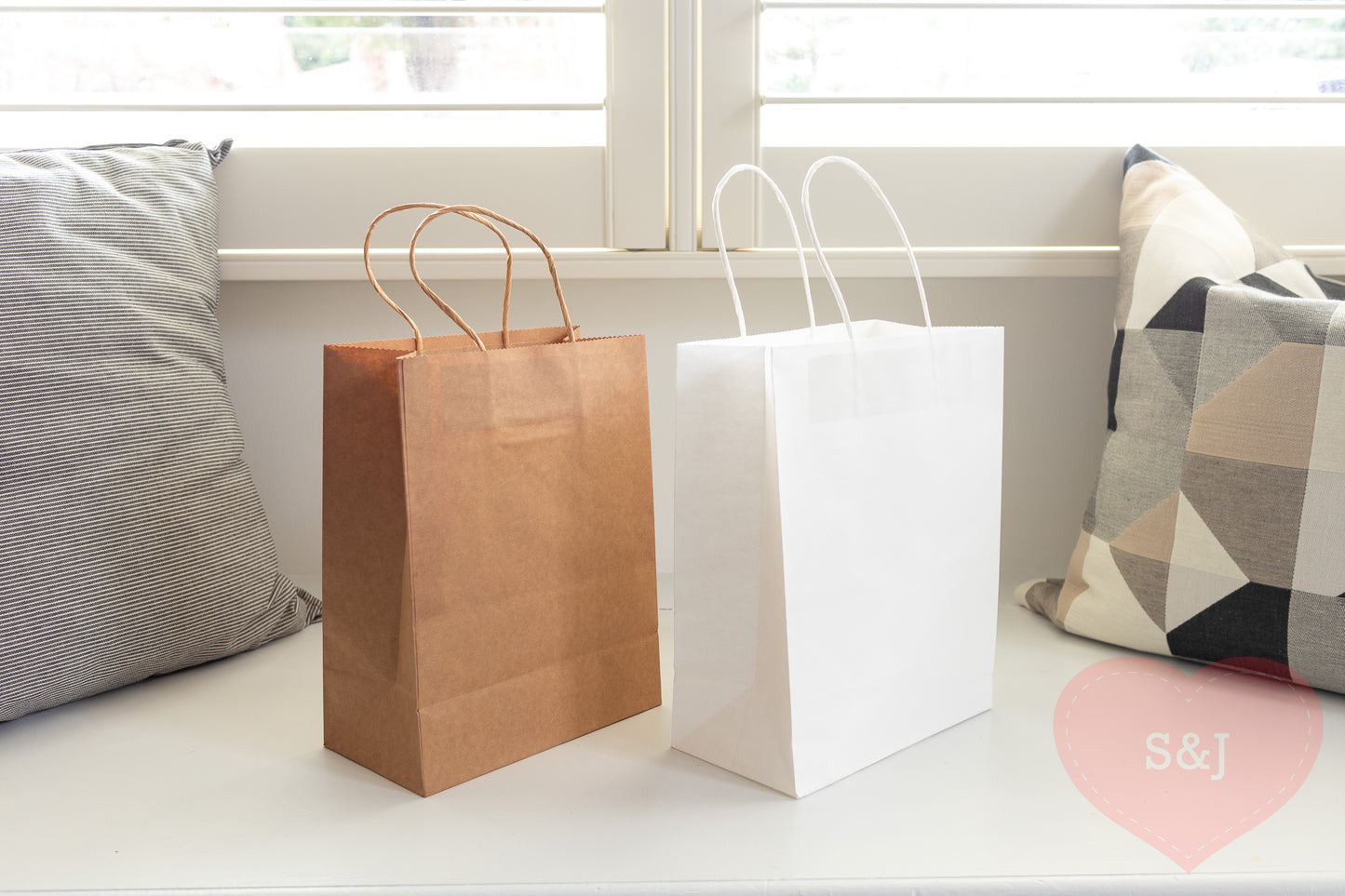 Paper Bags - White/Brown/Black - Pack of 50
