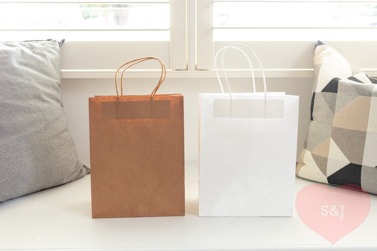 Paper Bags - White/Brown/Black - Pack of 50