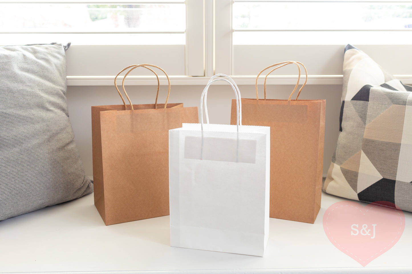 Paper Bags - White/Brown/Black - Pack of 50