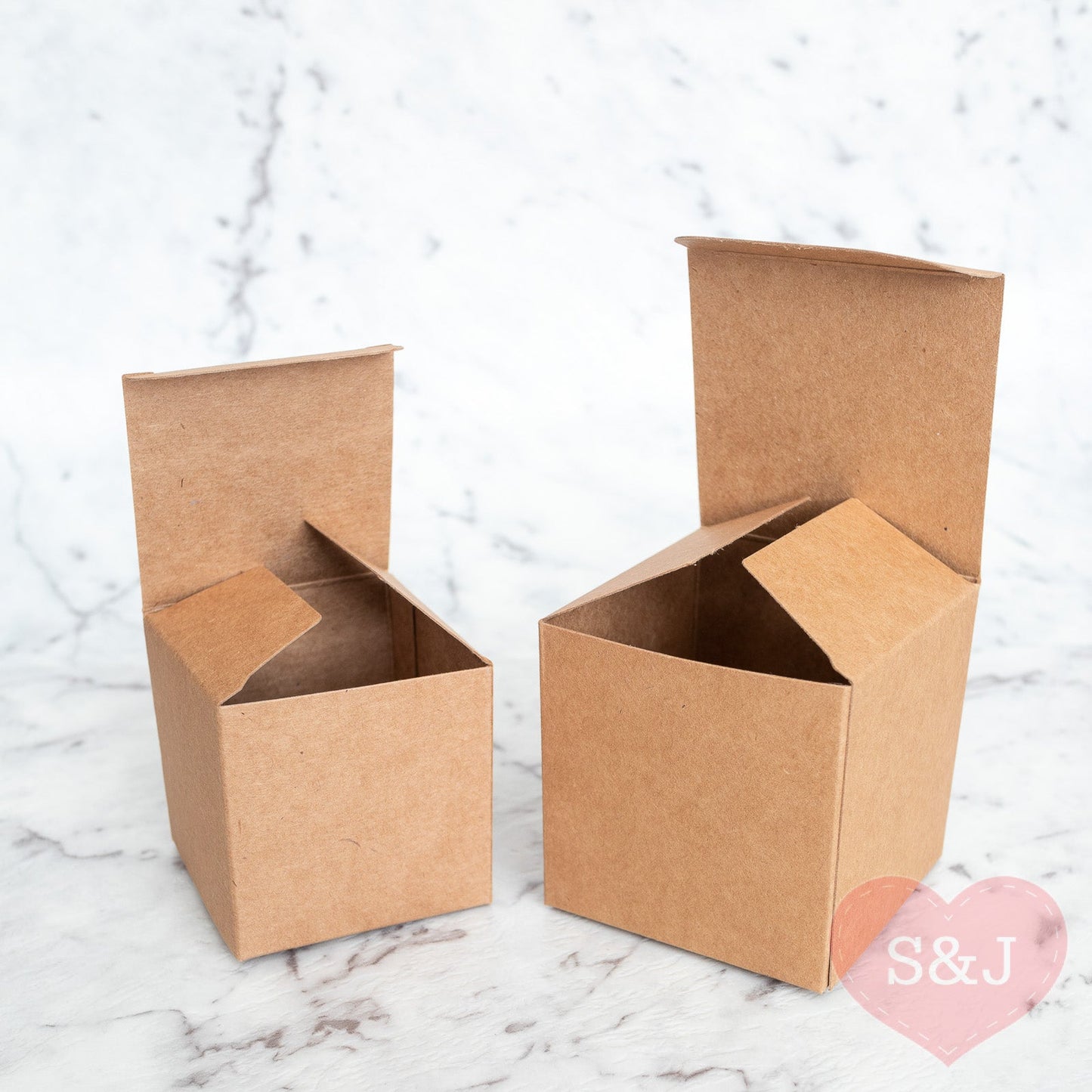 Square Kraft Boxes - Pack of 50