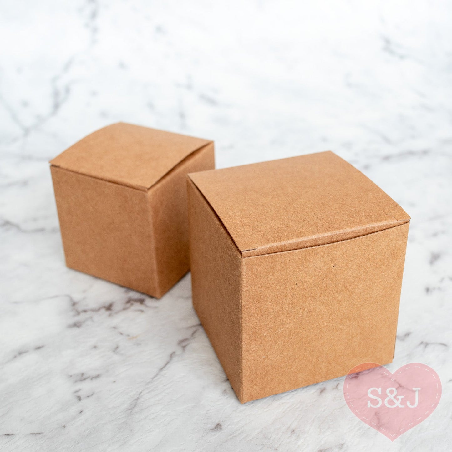 Square Kraft Boxes - Pack of 50