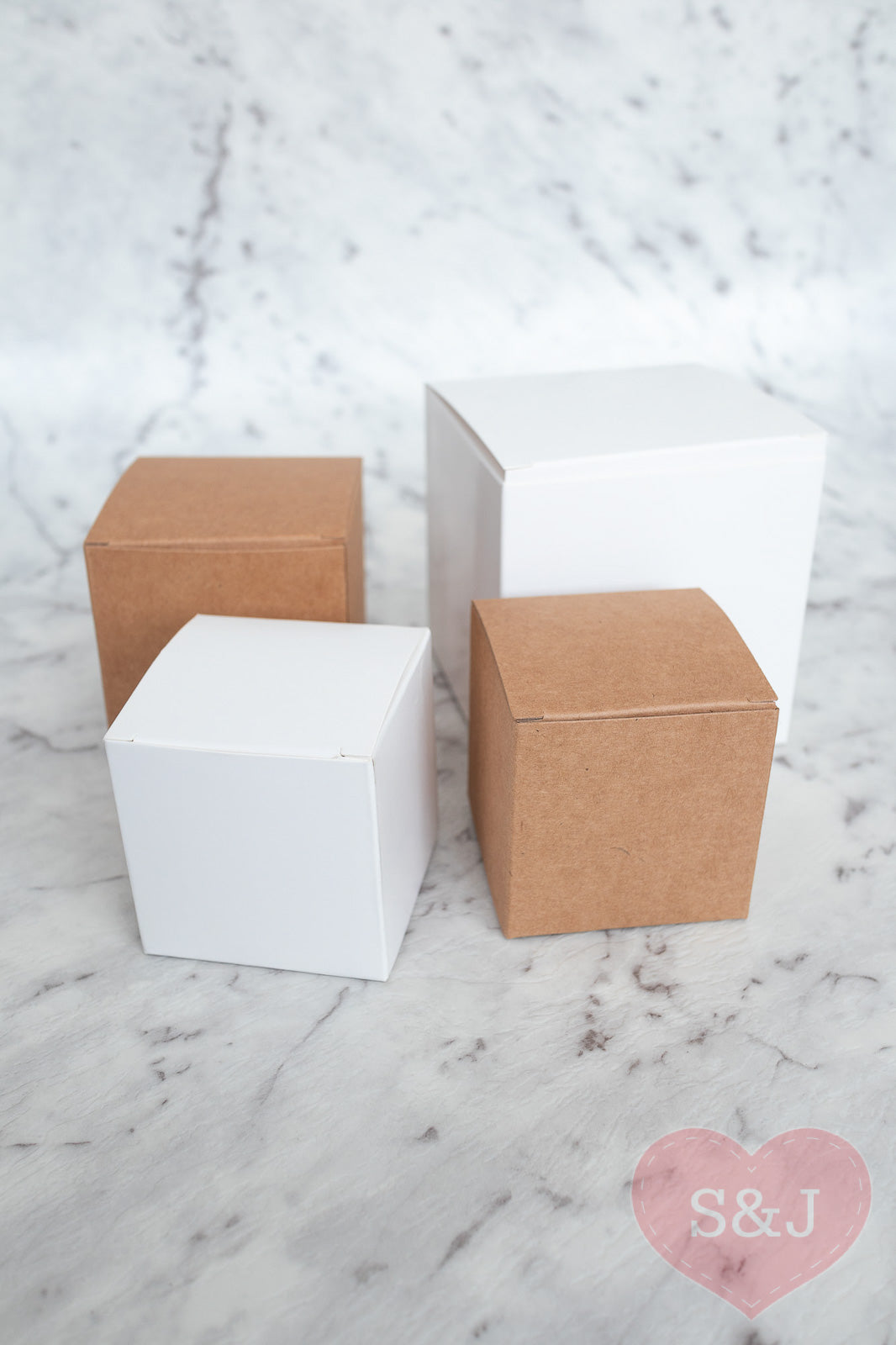 Square White Boxes - Pack of 50