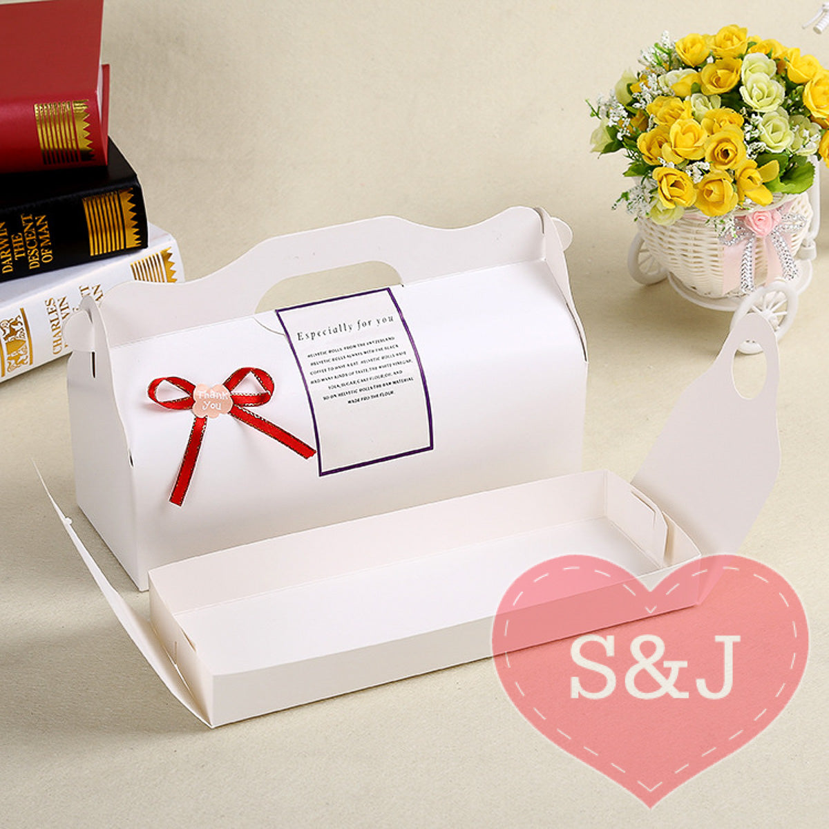 Swiss Roll Cake Box - 27x10.5x16cm - Pack of 10
