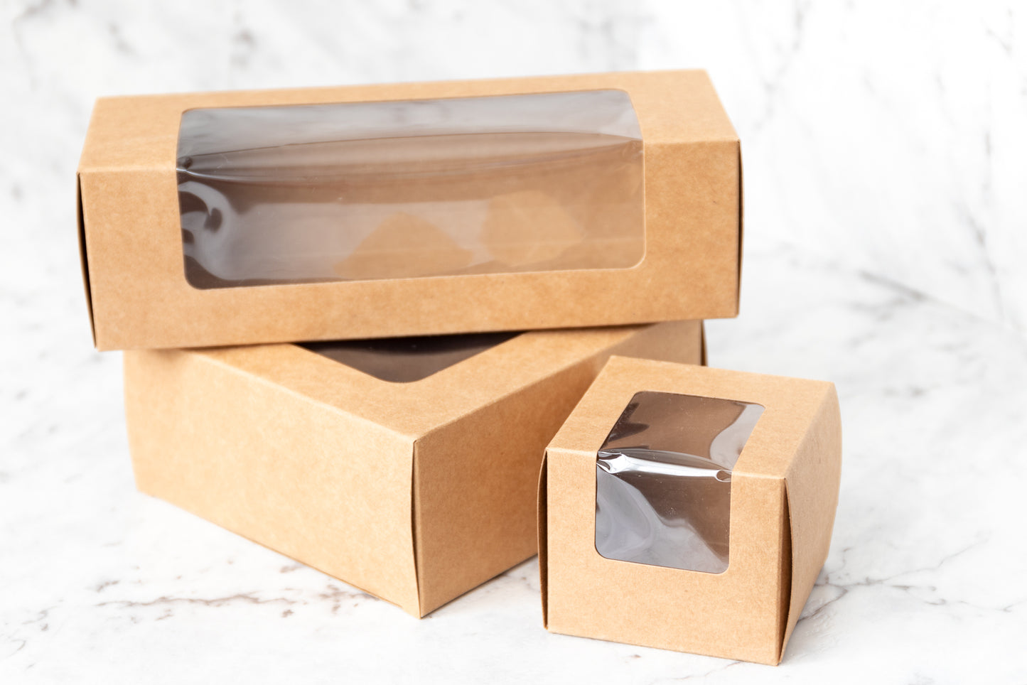 Window Kraft Box - Pack of 10